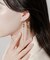 メタルサークルロングチェーンピアス