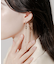 メタルサークルロングチェーンピアス