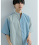 『ユニセックス』ストライプブロックドルーズシャツ