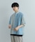 『ユニセックス』ストライプブロックドルーズシャツ