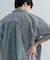 『ユニセックス』ストライプブロックドルーズシャツ