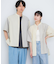 『ユニセックス』ストライプブロックドルーズシャツ
