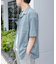 『ユニセックス』オープンカラールーズシャツ(5分袖)