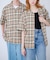 『Sサイズあり』『ユニセックス』オンブレチェックオープンカラーシャツ