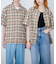 『Sサイズあり』『ユニセックス』オンブレチェックオープンカラーシャツ