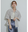 『イージーケア／セットアップ対応／ユニセックス』リネンライクボクシーシャツ(5分袖)