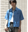 『イージーケア／セットアップ対応／ユニセックス』リネンライクボクシーシャツ(5分袖)