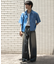 『イージーケア／セットアップ対応／ユニセックス』リネンライクボクシーシャツ(5分袖)
