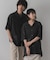 『ユニセックス』『洗濯可』アソートレースオープンカラーシャツ(5分袖)