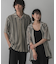 『ユニセックス』『洗濯可』アソートレースオープンカラーシャツ(5分袖)