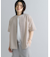 ノーカラーシャツ(5分袖)