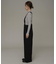 サスペンダー付きタックパンツ