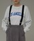サスペンダー付きタックパンツ