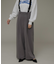 サスペンダー付きタックパンツ