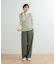 総針ハイネックボーダーニット
