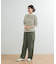 総針ハイネックボーダーニット