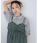 ドロストチェックキャミワンピース