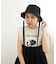 リボン付きキルティングバケットHAT