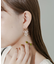 ビジューリボンフープピアス