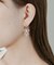 ビジューリボンフープピアス
