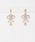 ビジューリボンフープピアス