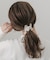 ランダムパールリボンヘアゴム