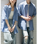 『ユニセックス』リラックスフィットレギュラーカラーショートスリーブシャツ