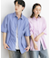 『ユニセックス』リラックスフィットレギュラーカラーショートスリーブシャツ