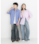 『ユニセックス』リラックスフィットレギュラーカラーショートスリーブシャツ