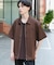 ZIPショートスリーブルーズシャツ