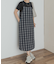 チェックキャミワンピース