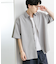 メランジレギュラーカラーショートスリーブシャツ