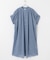 コットンボイルロールアップハーフスリーブワンピース