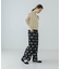 crinkle crinkle crinkle　velvet embroidery pants