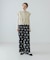 crinkle crinkle crinkle　velvet embroidery pants