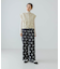 crinkle crinkle crinkle　velvet embroidery pants
