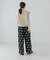 crinkle crinkle crinkle　velvet embroidery pants