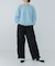 crinkle crinkle crinkle　velvet embroidery pants