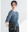 new basic　リネン混ワッシャーハーフスリーブニット