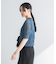 new basic　リネン混ワッシャーハーフスリーブニット