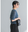 new basic　リネン混ワッシャーハーフスリーブニット
