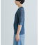 new basic　リネン混ワッシャーハーフスリーブニット