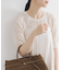 new basic　リネン混ワッシャーハーフスリーブニット