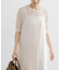 new basic　リネン混ワッシャーハーフスリーブニット