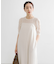 new basic　リネン混ワッシャーハーフスリーブニット