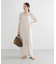 new basic　リネン混ワッシャーハーフスリーブニット