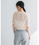 new basic　リネン混ワッシャーハーフスリーブニット
