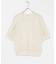 new basic　リネン混ワッシャーハーフスリーブニット