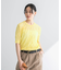 new basic　リネン混ワッシャーハーフスリーブニット