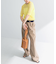 new basic　リネン混ワッシャーハーフスリーブニット